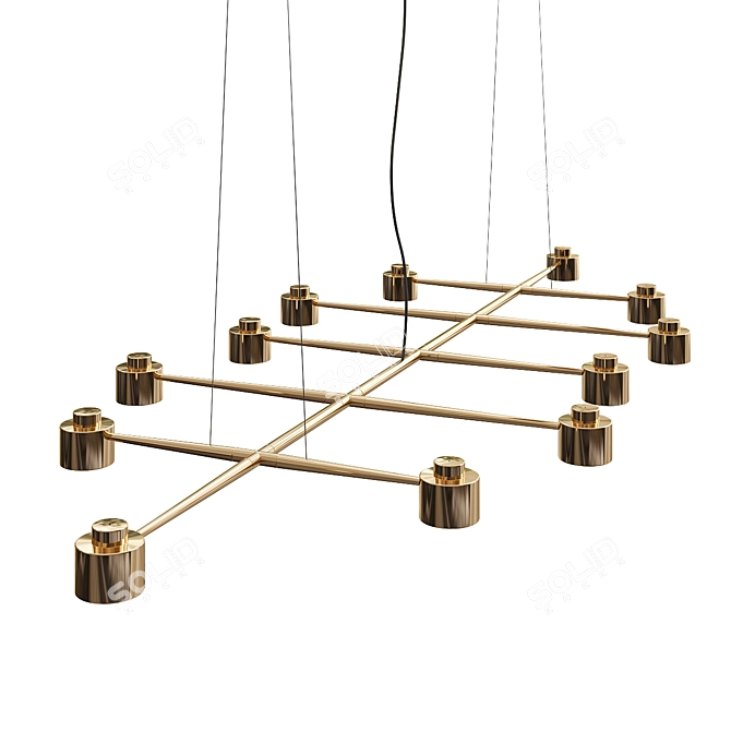 Elegant Spider Pendant Light 3D model image 2