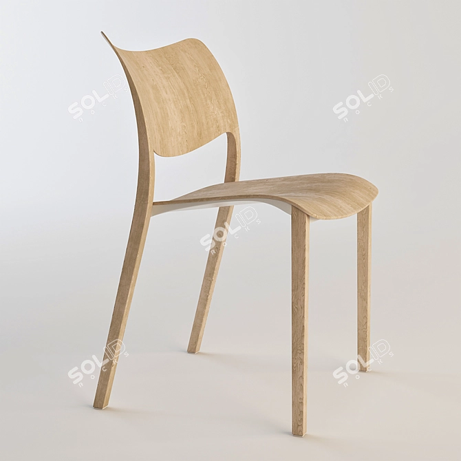 Modern Classic Wood Chair: Stua Laclasica 3D model image 2