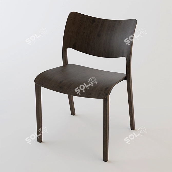 Modern Classic Wood Chair: Stua Laclasica 3D model image 3