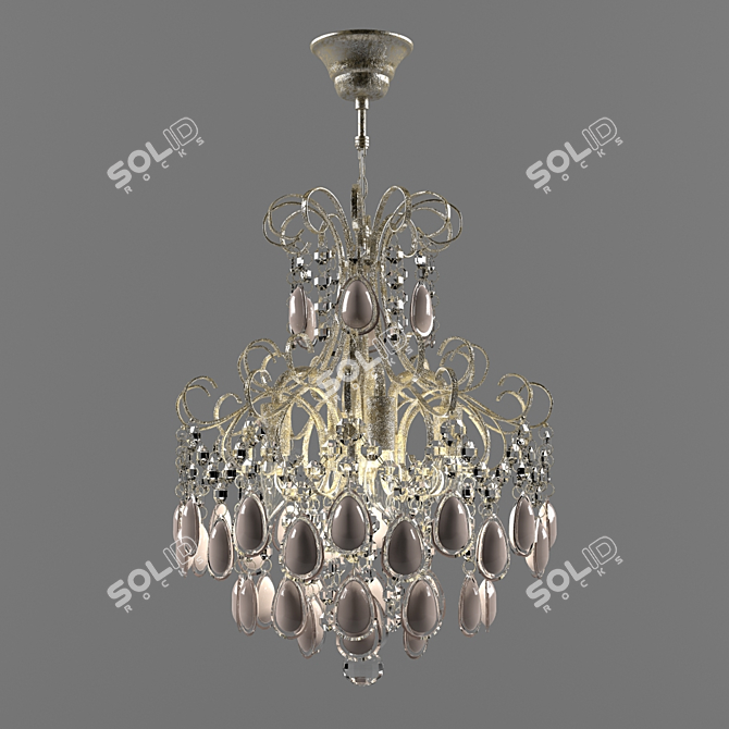 Elegant Gold Sevilia Chandelier 3D model image 1