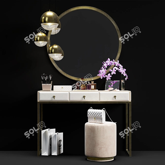 Boudoir Dresser: Elegant and Luxurious 3D model image 1
