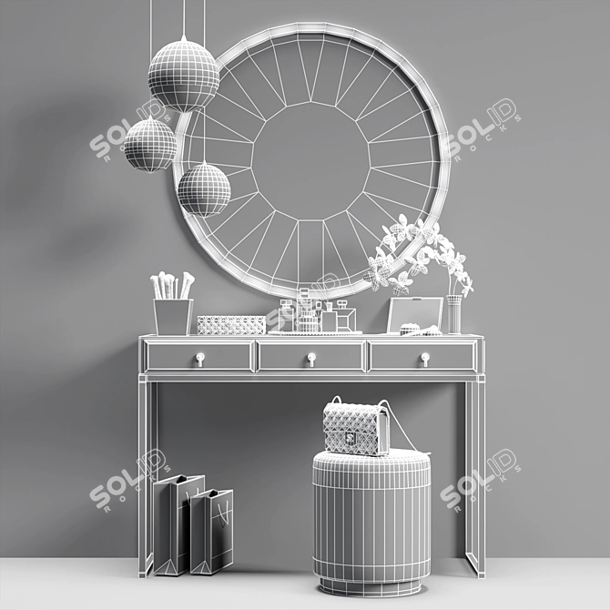 Boudoir Dresser: Elegant and Luxurious 3D model image 3