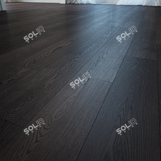 Natural Oak Wood Flooring: 6 High Quality Textures, Multiple Formats 3D model image 1