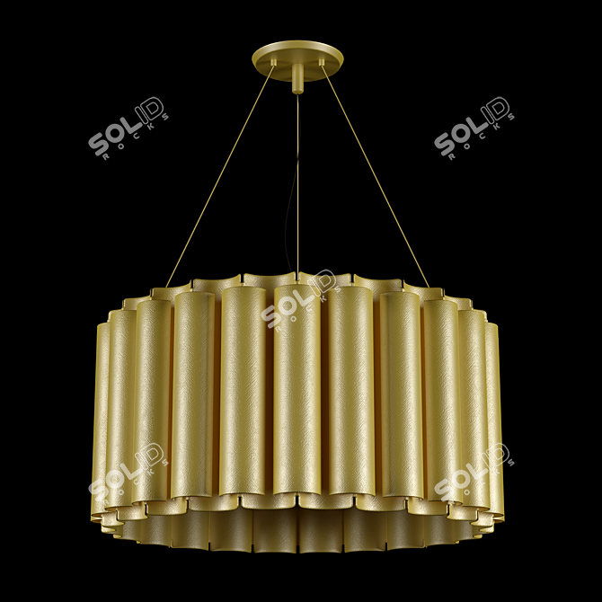 Luxury Gold Chandelier by Brabbu 3D model image 1
