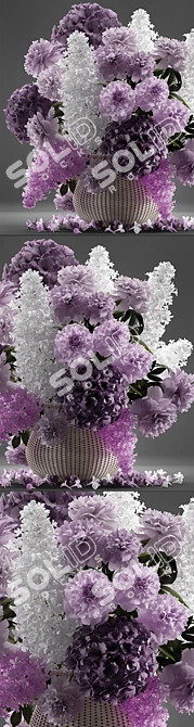 Spring Blossoms Bouquet 3D model image 2