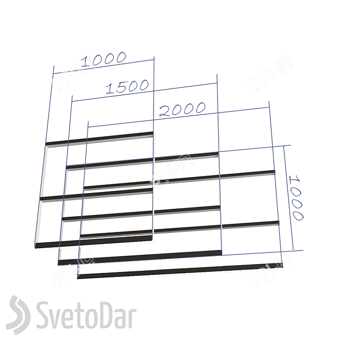 LIGNA Trinity Pendant Light 3D model image 2