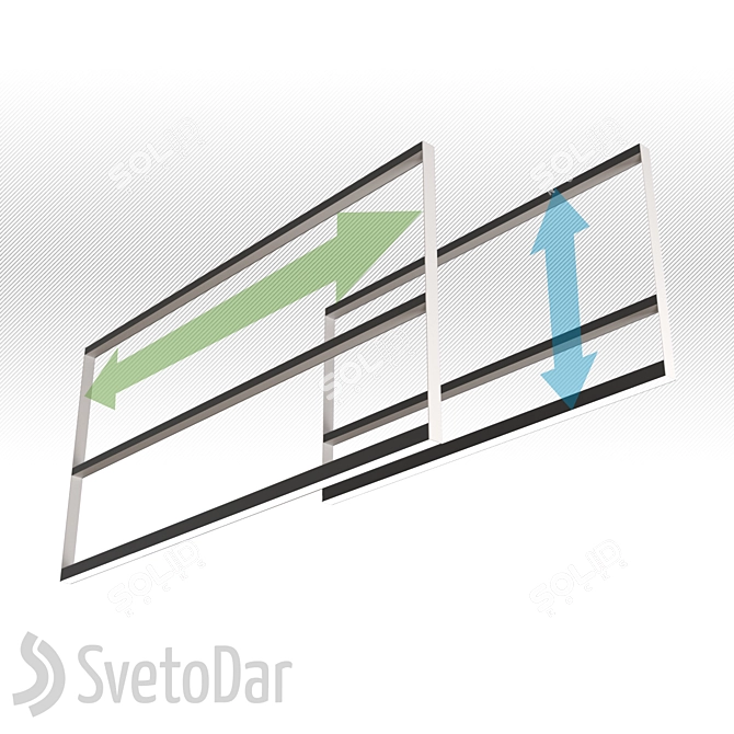 LIGNA Trinity Pendant Light 3D model image 3