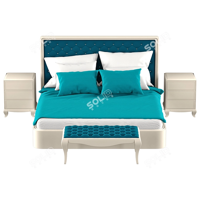 Sea Wave Bedroom Set 3D model image 3