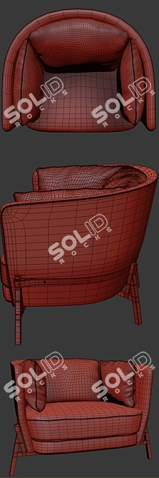 Cozy Cradle Armchair 3D model image 3