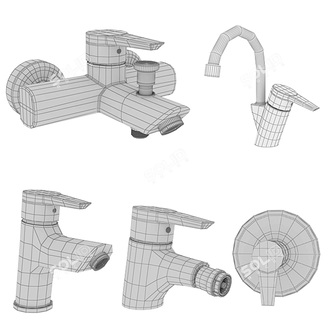 Energy Series Faucets by Newarc - Multiple Models Available 3D model image 3