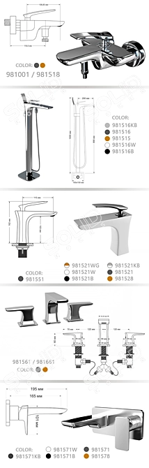 NEWARC Life Series Faucets 3D model image 2