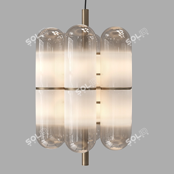 Elegant Suspension Lamp "Nilufar 3D model image 2