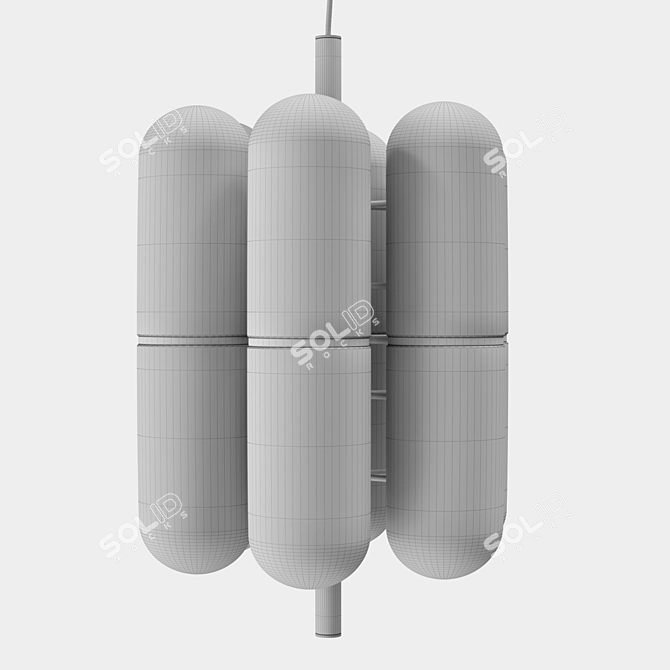 Elegant Suspension Lamp "Nilufar 3D model image 3