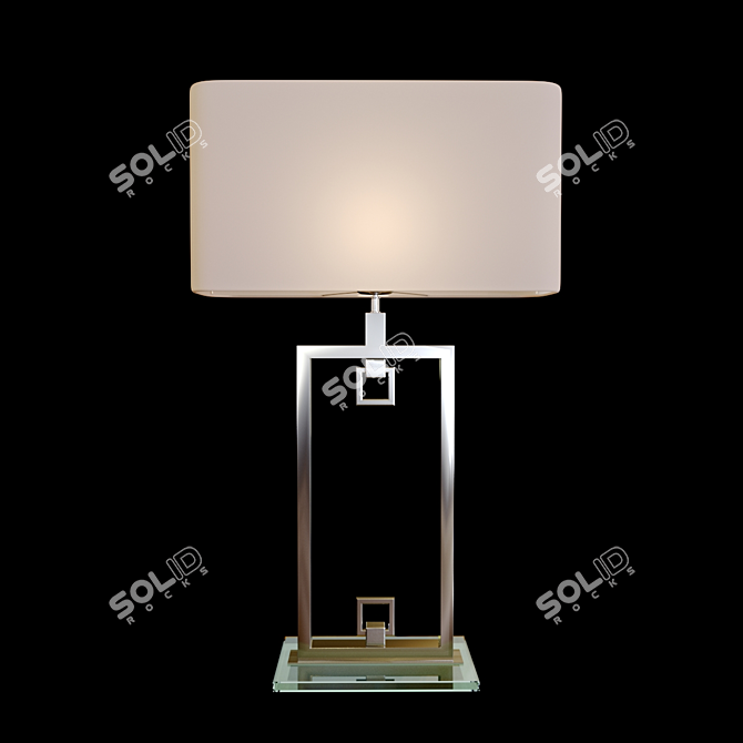 Elegant Nickel Finish Table Lamp 3D model image 2