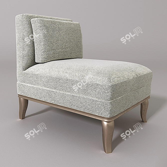 Elegant Simpson Armchair 3D model image 1