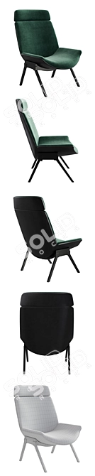 Wittmann Melange Armchair: Sleek and Stylish Seating 3D model image 3