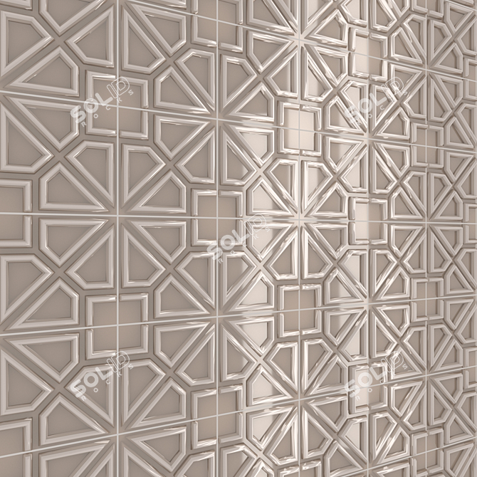 Grazia Ambra/Greige 10x10cm Ceramic Tile 3D model image 1