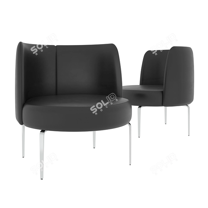 Busnelli Medusa: Stylish & Versatile Seating 3D model image 1