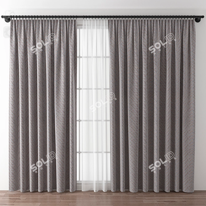 Refined Drape | Curtain 3D model image 1