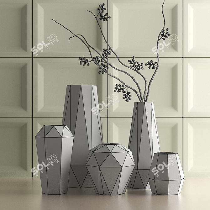 Elegant Copper Vase 3D model image 2