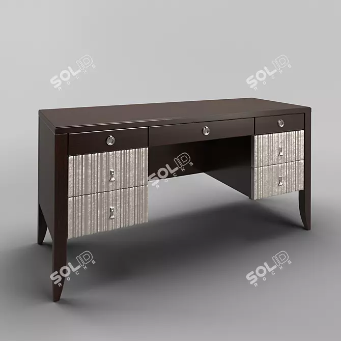 Cherry Veneer Writing Desk by Fratelli Barri 3D model image 1