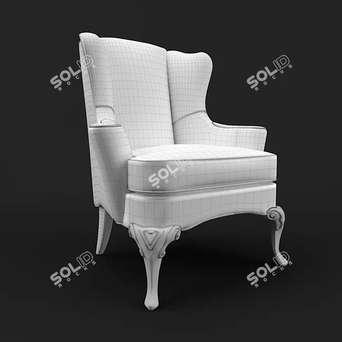 MESTRE Mahogany Chair - Elegant and Timeless 3D model image 2