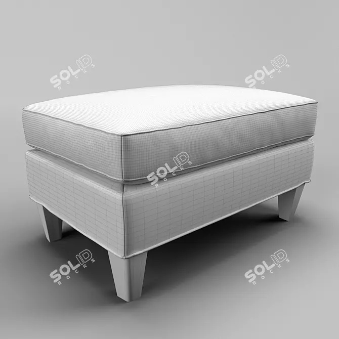 Elegant MESTRE Pouf by Fratelli Barri 3D model image 2