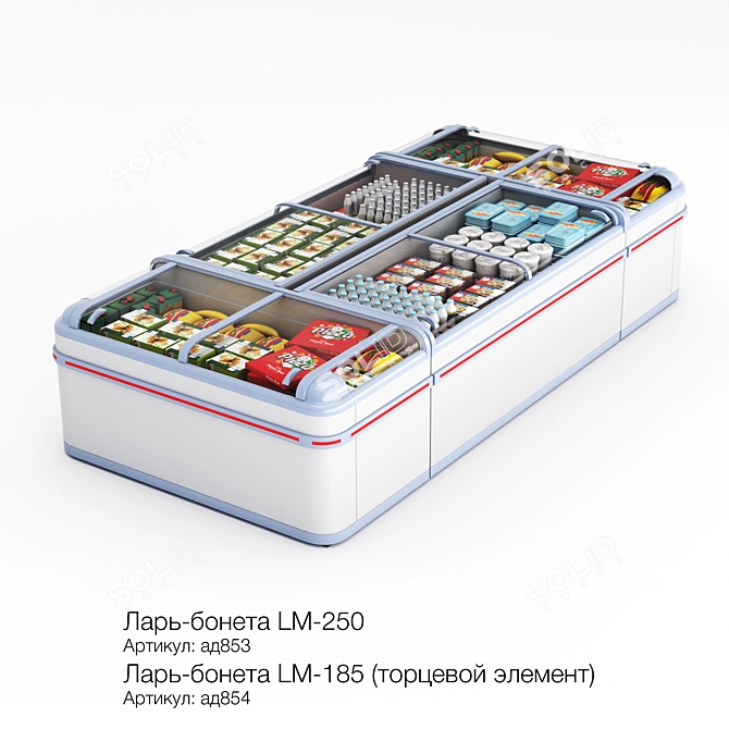 Ariada London LM-250: Versatile Commercial Display Freezer 3D model image 1