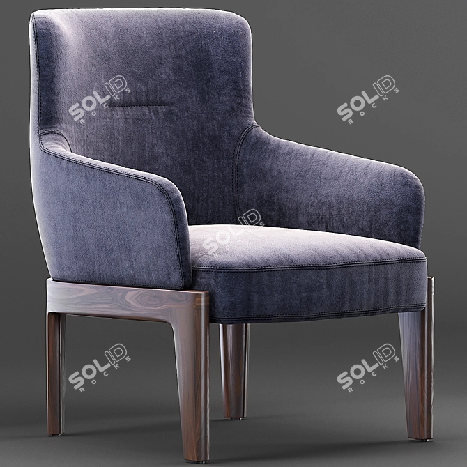 Elegant Molteni & C Chelsea Armchair 3D model image 1