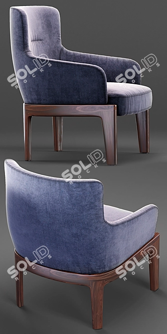 Elegant Molteni & C Chelsea Armchair 3D model image 2