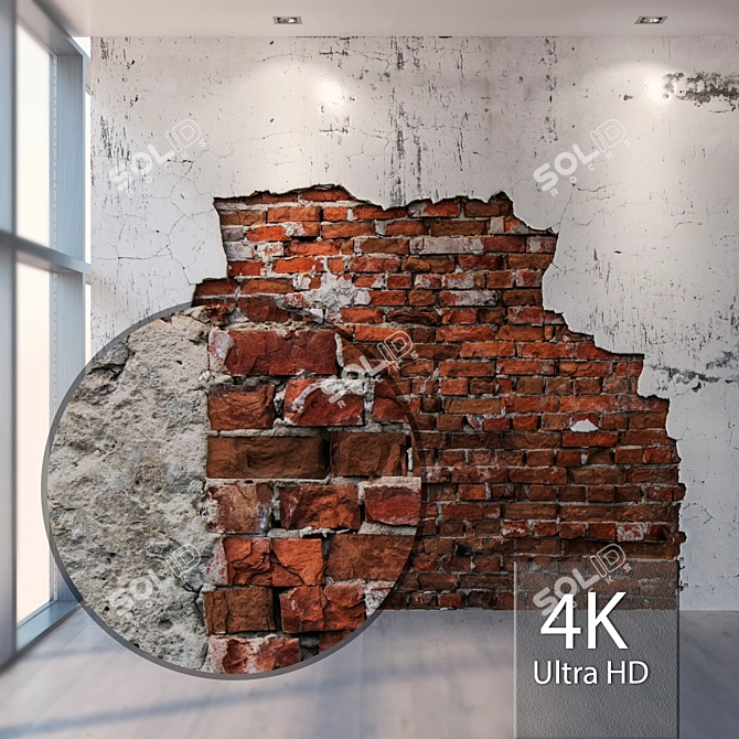 Seamless 4K Brick Texture+Maps 3D model image 1