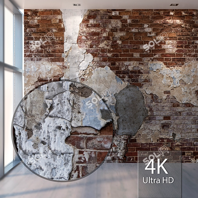 Seamless 4K Brick Texture 3D model image 1