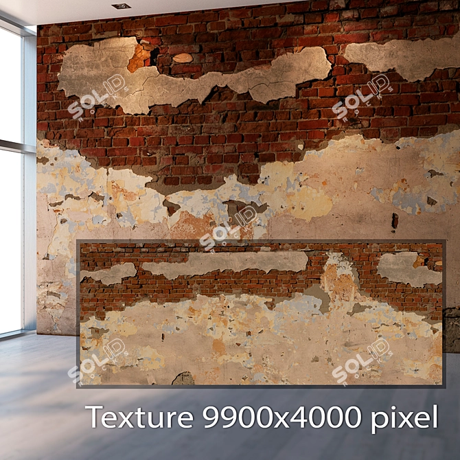 Seamless Brick Texture Set 3D model image 2