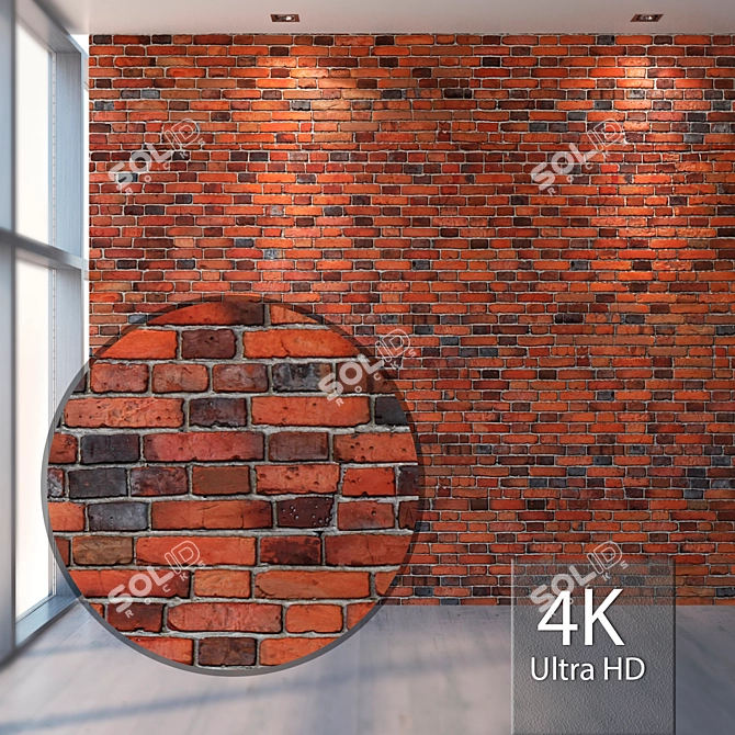 Seamless 4K Brick Texture 3D model image 1