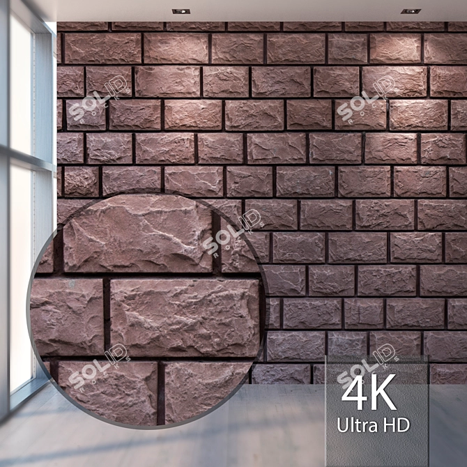 Seamless Textured Blocks in 4K 3D model image 1