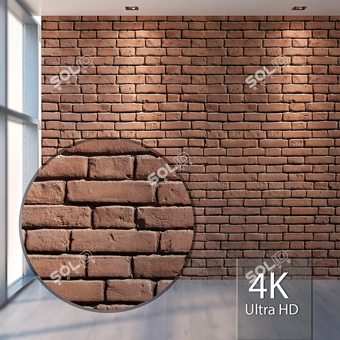 Seamless 4K Brick Texture 3D model image 1