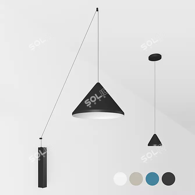 Vibia North: Modern Wall & Suspended Light 3D model image 1