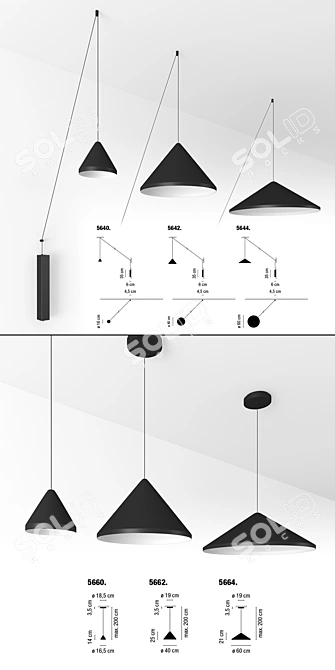 Vibia North: Modern Wall & Suspended Light 3D model image 2