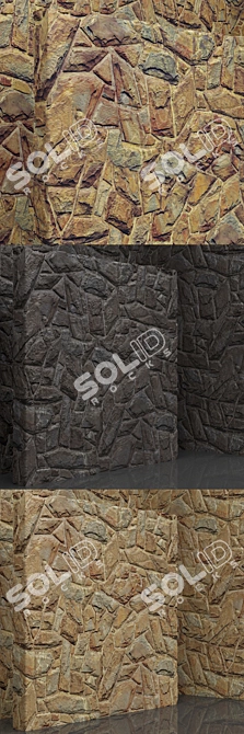 Seamless Stone & Slate Set 3D model image 3