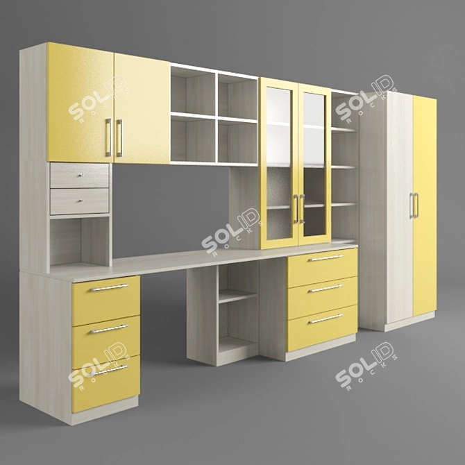 Interactive Nursery Wall 3D model image 1