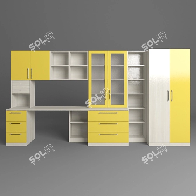 Interactive Nursery Wall 3D model image 2