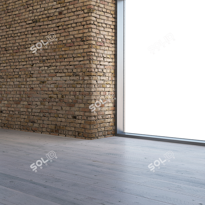 Seamless Brick Texture in 4K 3D model image 3