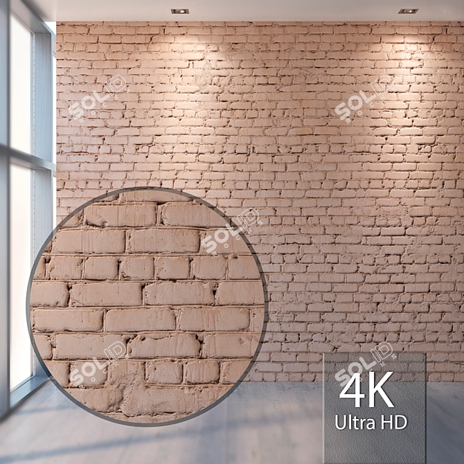 Handcrafted Seamless 4K Brick Texture 3D model image 1