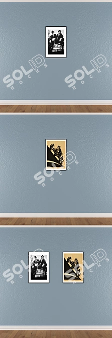 Wall Art Set: No. 627 - 2 Paintings, 4 Frame Options 3D model image 3