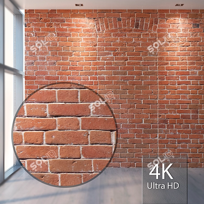 Seamless 4K Brick Texture 3D model image 1