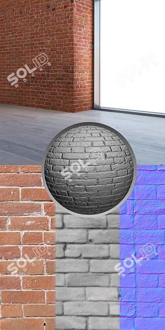 Seamless 4K Brick Texture 3D model image 3