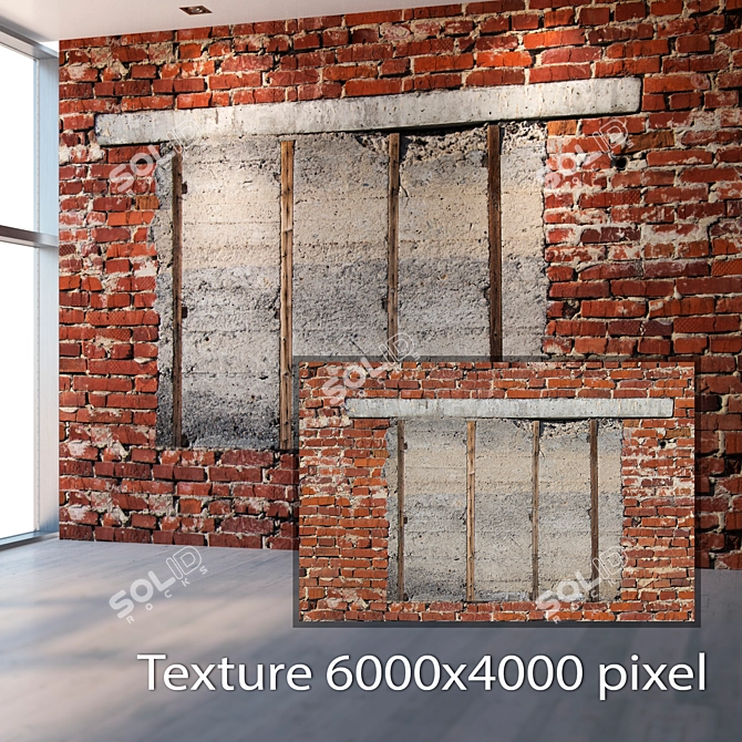 Seamless Brick Texture - 4K Resolution 3D model image 1