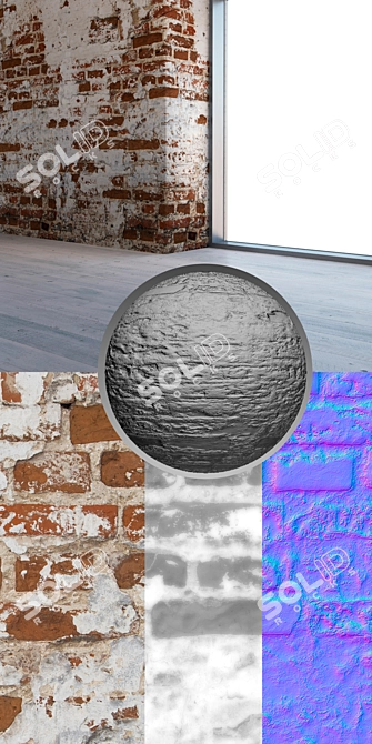 Seamless 4K Brick Texture 3D model image 3