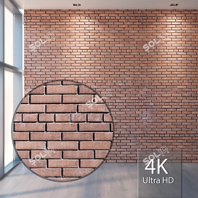 4K Seamless Brick Texture - Maps & Materials 3D model image 1