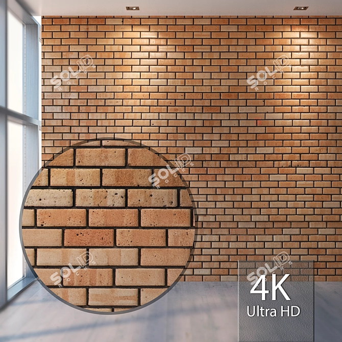 Seamless 4K Brick Texture Set 3D model image 1